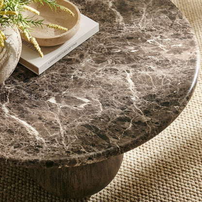 Pietra Indoor Outdoor Patio Round Coffee Table