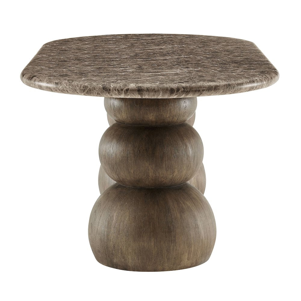 Pietra Indoor Outdoor Patio Oval Dining Table