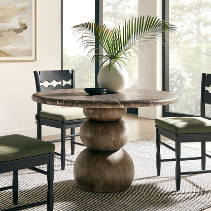 Pietra Indoor Outdoor Patio Round Dining Table