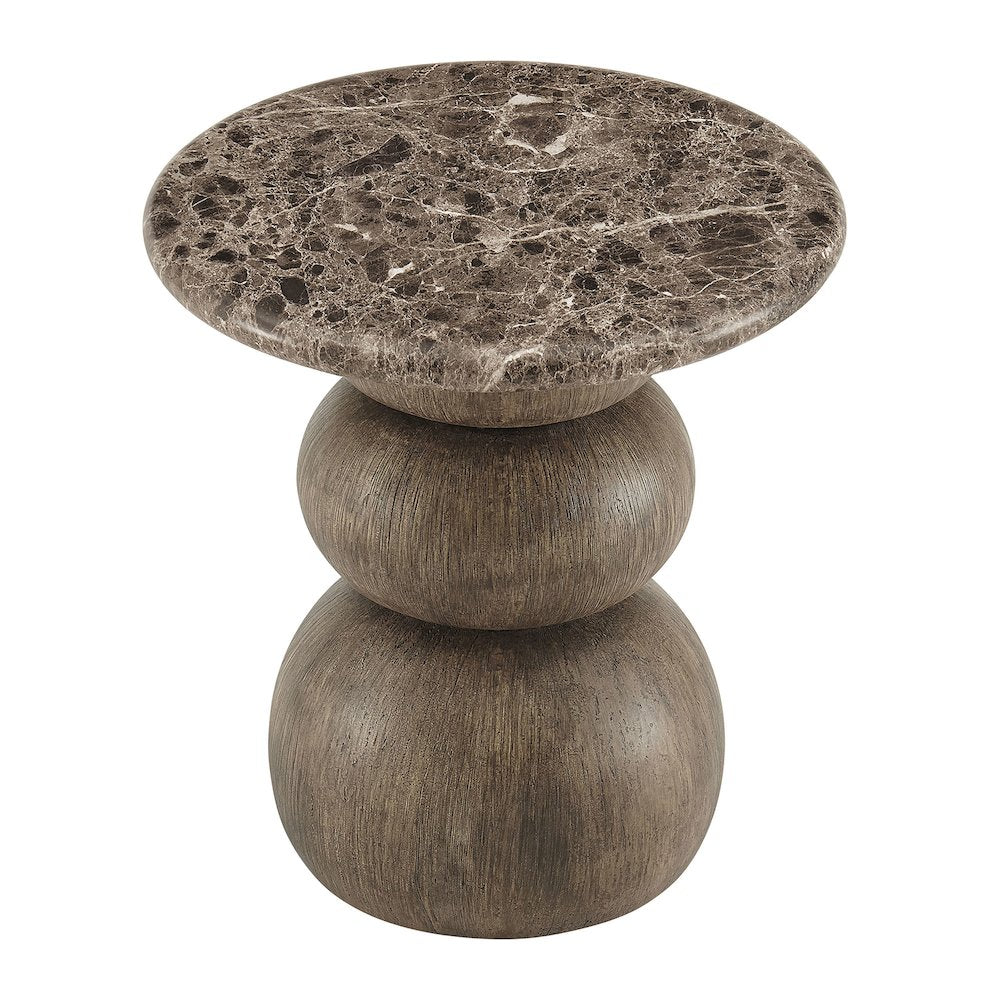 Pietra Indoor Outdoor Patio Round Side Table