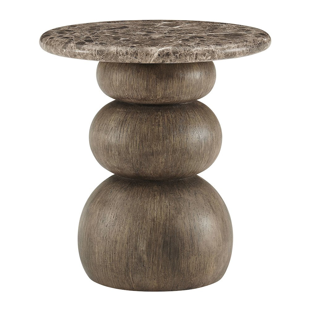 Pietra Indoor Outdoor Patio Round Side Table