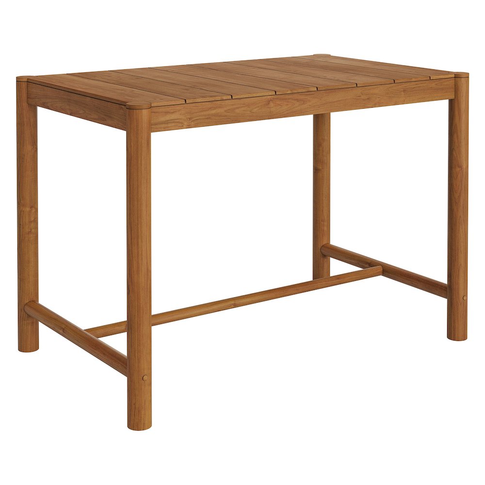 Eleni Rectangle 56-Inch Outdoor Patio Teak Wood Rectangular Bar Table