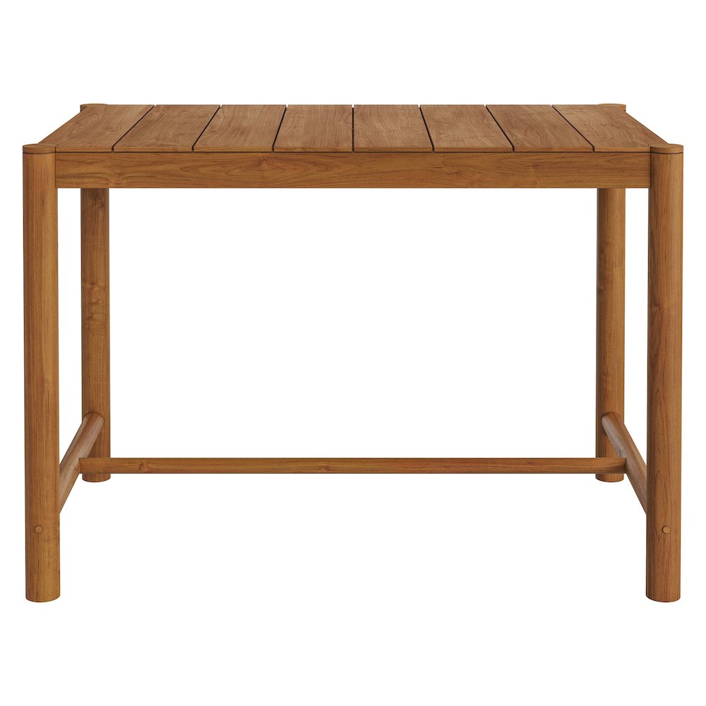 Eleni Rectangle 56-Inch Outdoor Patio Teak Wood Rectangular Bar Table