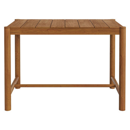 Eleni Rectangle 56-Inch Outdoor Patio Teak Wood Rectangular Bar Table