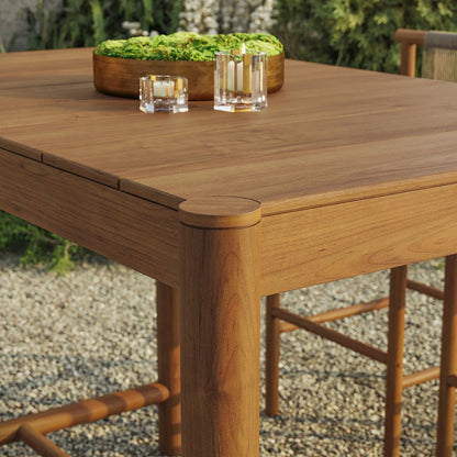Eleni Rectangle 56-Inch Outdoor Patio Teak Wood Rectangular Bar Table