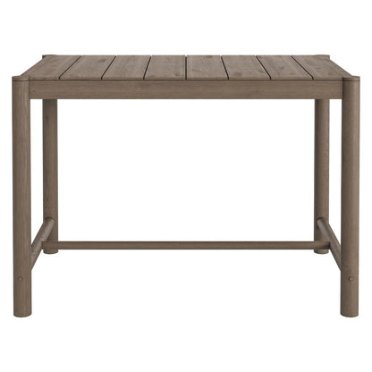 Eleni Rectangle 56-Inch Outdoor Patio Teak Wood Rectangular Bar Table