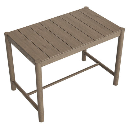 Eleni Rectangle 56-Inch Outdoor Patio Teak Wood Rectangular Bar Table