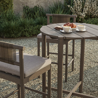 Eleni 3-Piece Outdoor Patio Teak Wood Bar Set