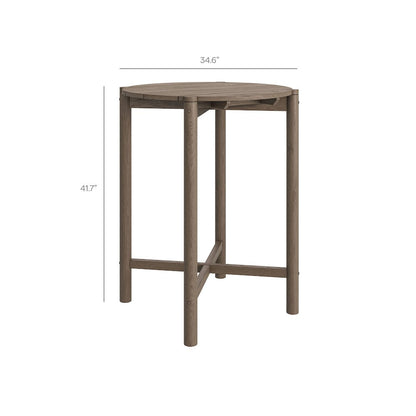 Eleni 3-Piece Outdoor Patio Teak Wood Bar Set