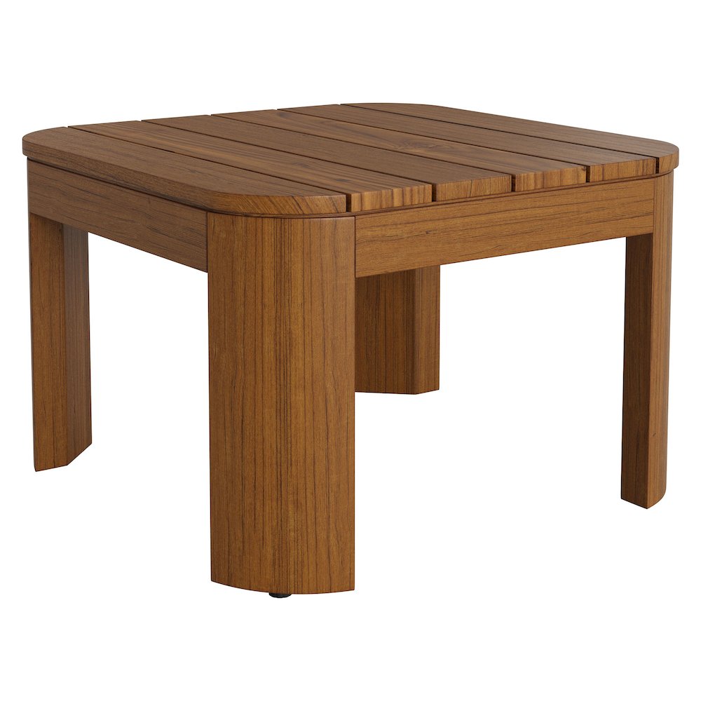 Kona Outdoor Patio Teak Wood Side Table - Natural