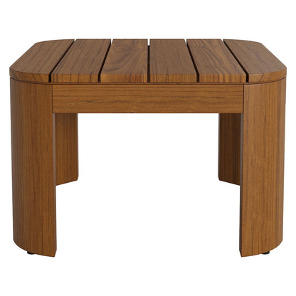 Kona Outdoor Patio Teak Wood Side Table - Natural