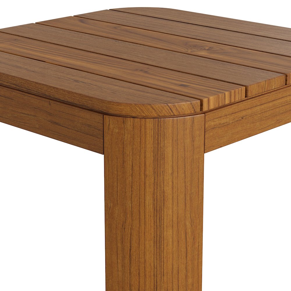 Kona Outdoor Patio Teak Wood Side Table - Natural