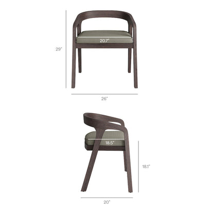 Kona 7-Piece Outdoor Patio Teak Wood Dining Set - Ash