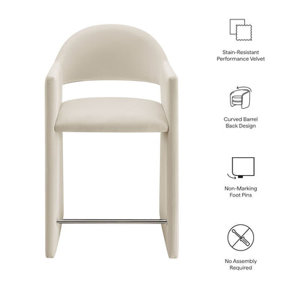 Talia 37 Inch Performance Velvet Counter Stool