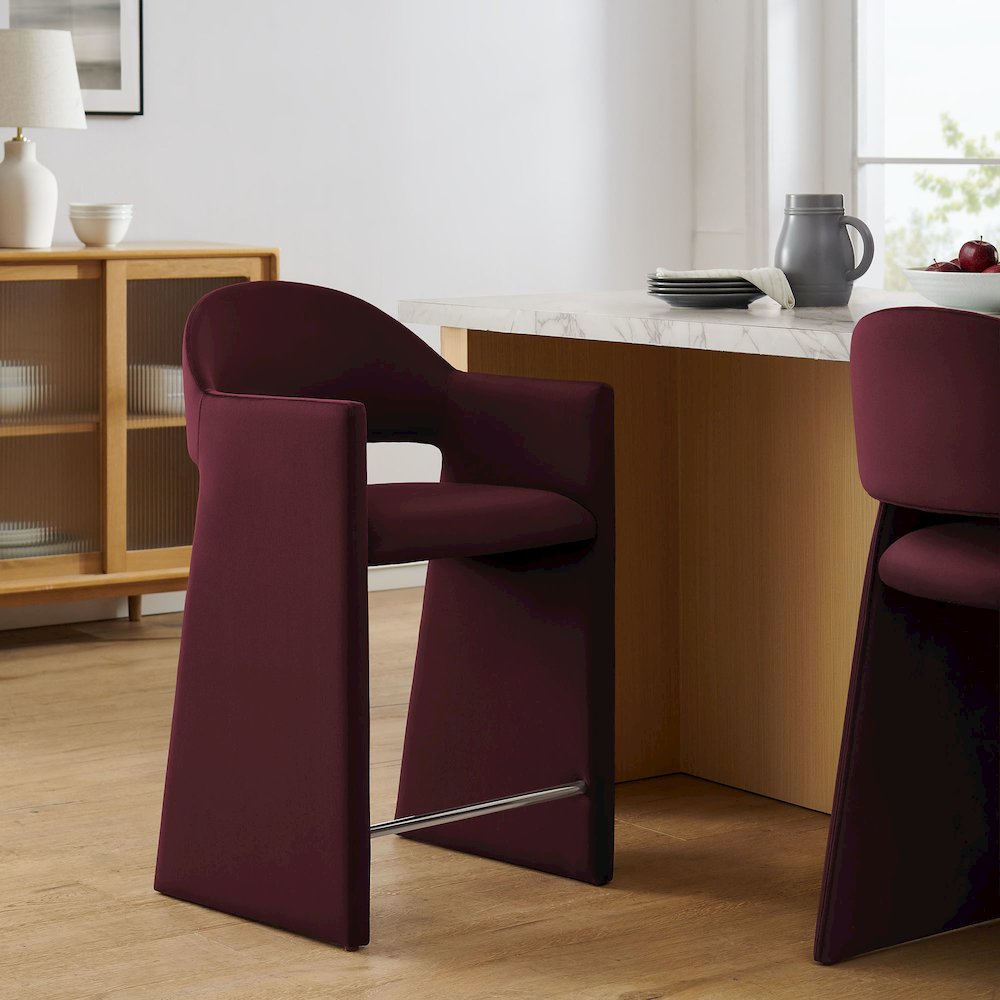 Talia 37 Inch Performance Velvet Counter Stool
