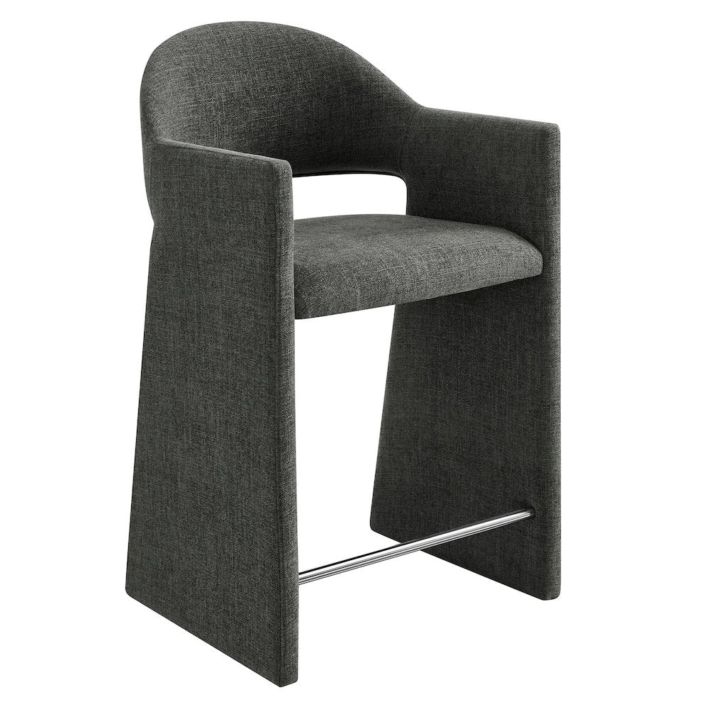 Talia 37 Inch Upholstered Fabric Counter Stool