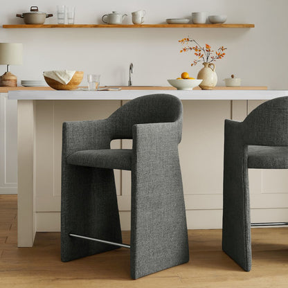 Talia 37 Inch Upholstered Fabric Counter Stool