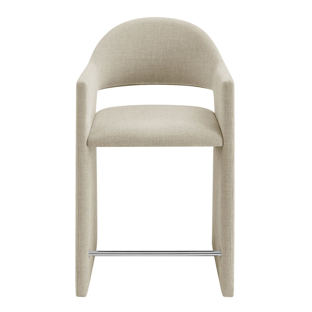 Talia 37 Inch Upholstered Fabric Counter Stool