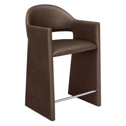 Talia 37 Inch Vegan Leather Counter Stool