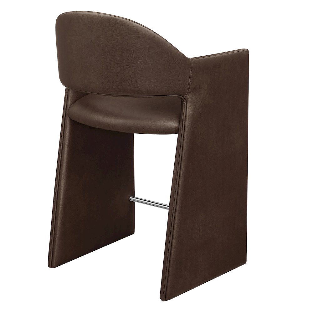 Talia 37 Inch Vegan Leather Counter Stool