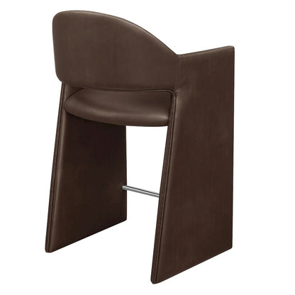 Talia 37 Inch Vegan Leather Counter Stool