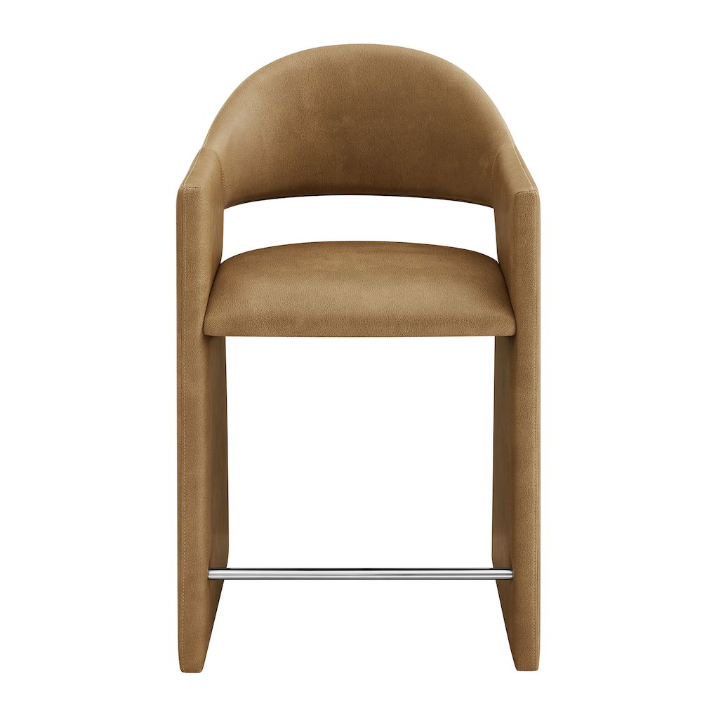 Talia 37 Inch Vegan Leather Counter Stool
