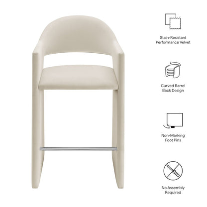 Talia 41 Inch Performance Velvet Bar Stool