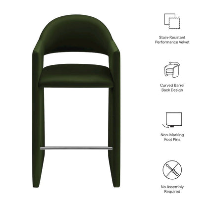 Talia 41 Inch Performance Velvet Bar Stool