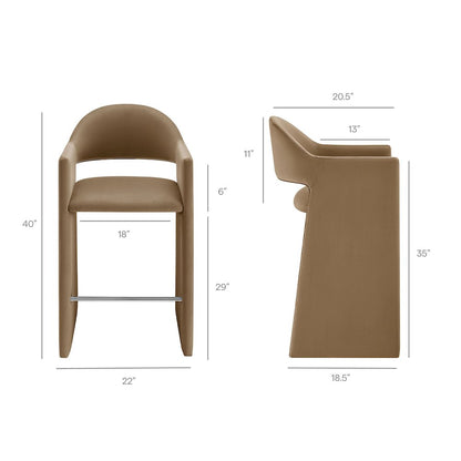 Talia 41 Inch Performance Velvet Bar Stool