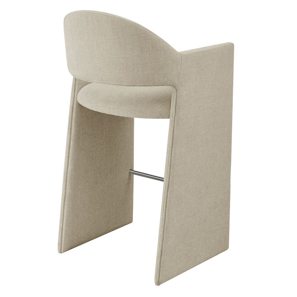 Talia 41 Inch 41 Inch Upholstered Fabric Bar Stool