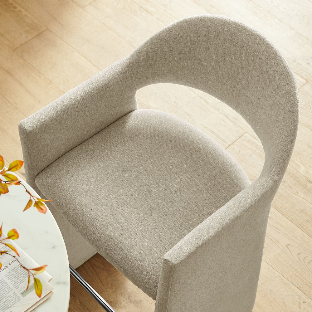 Talia 41 Inch 41 Inch Upholstered Fabric Bar Stool