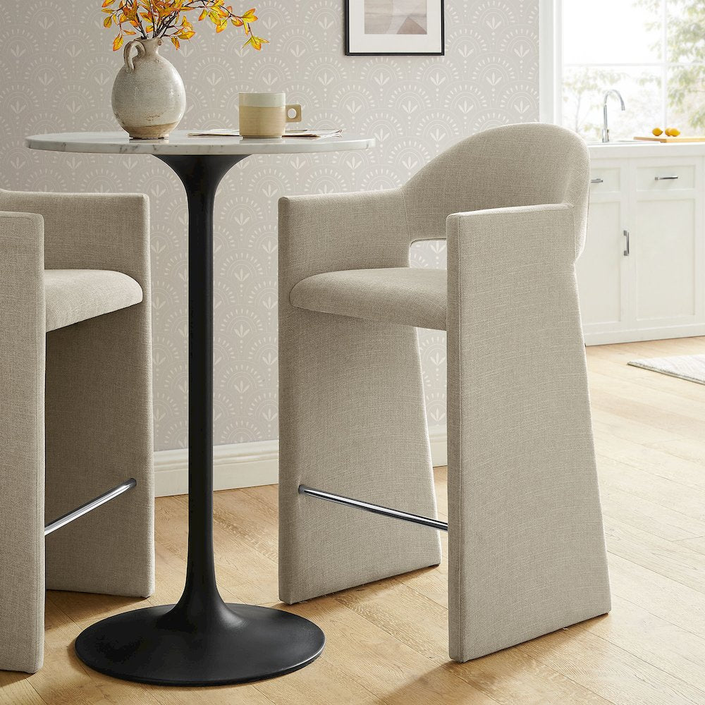 Talia 41 Inch 41 Inch Upholstered Fabric Bar Stool