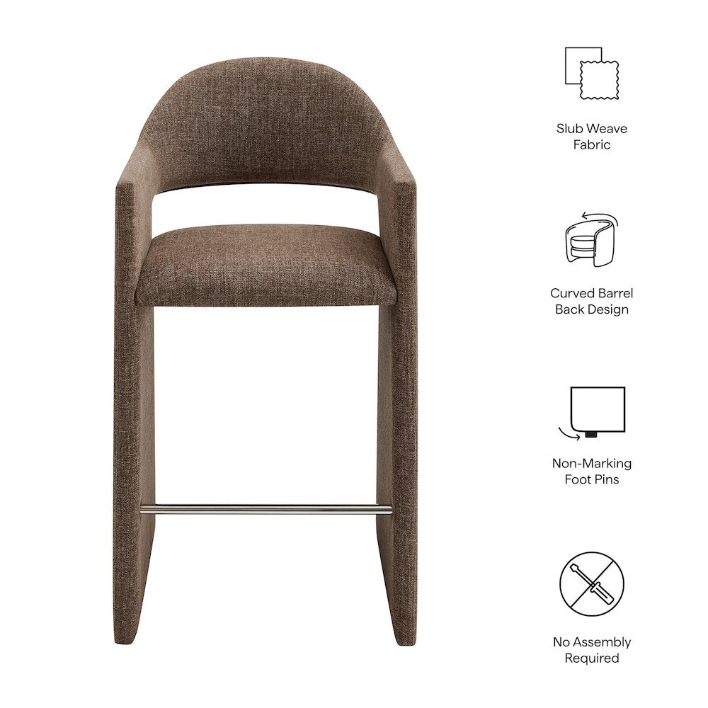 Talia 41 Inch 41 Inch Upholstered Fabric Bar Stool