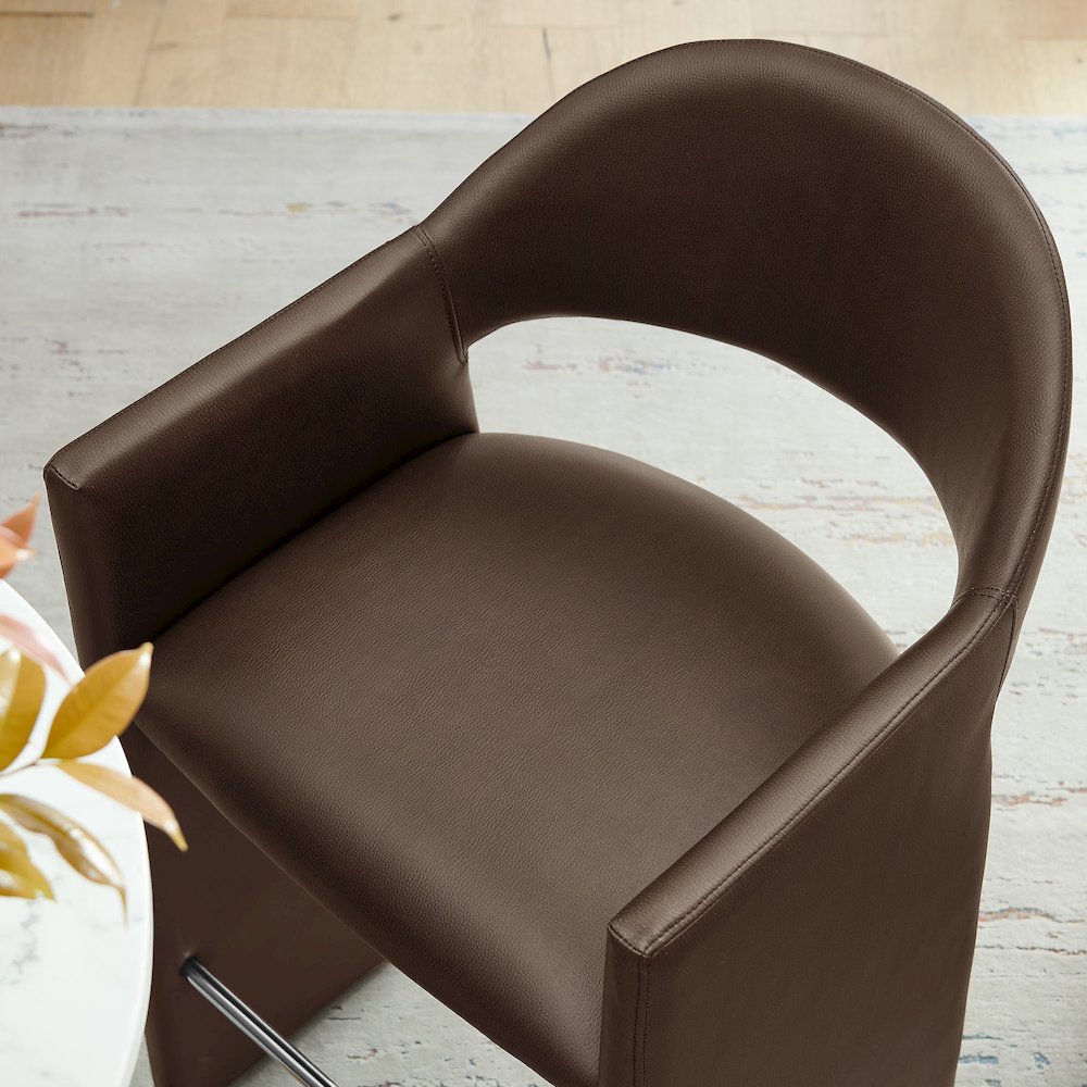 Talia 41 Inch Vegan Leather Bar Stool