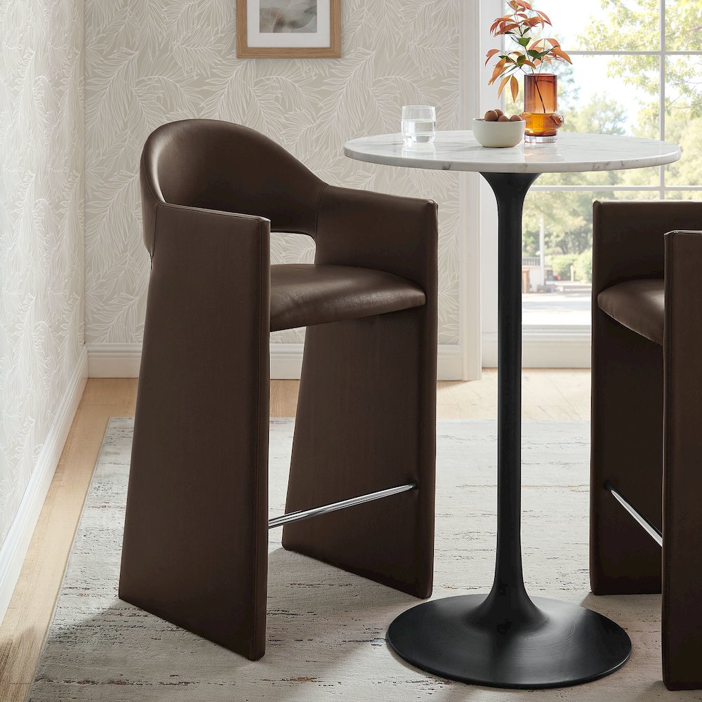 Talia 41 Inch Vegan Leather Bar Stool