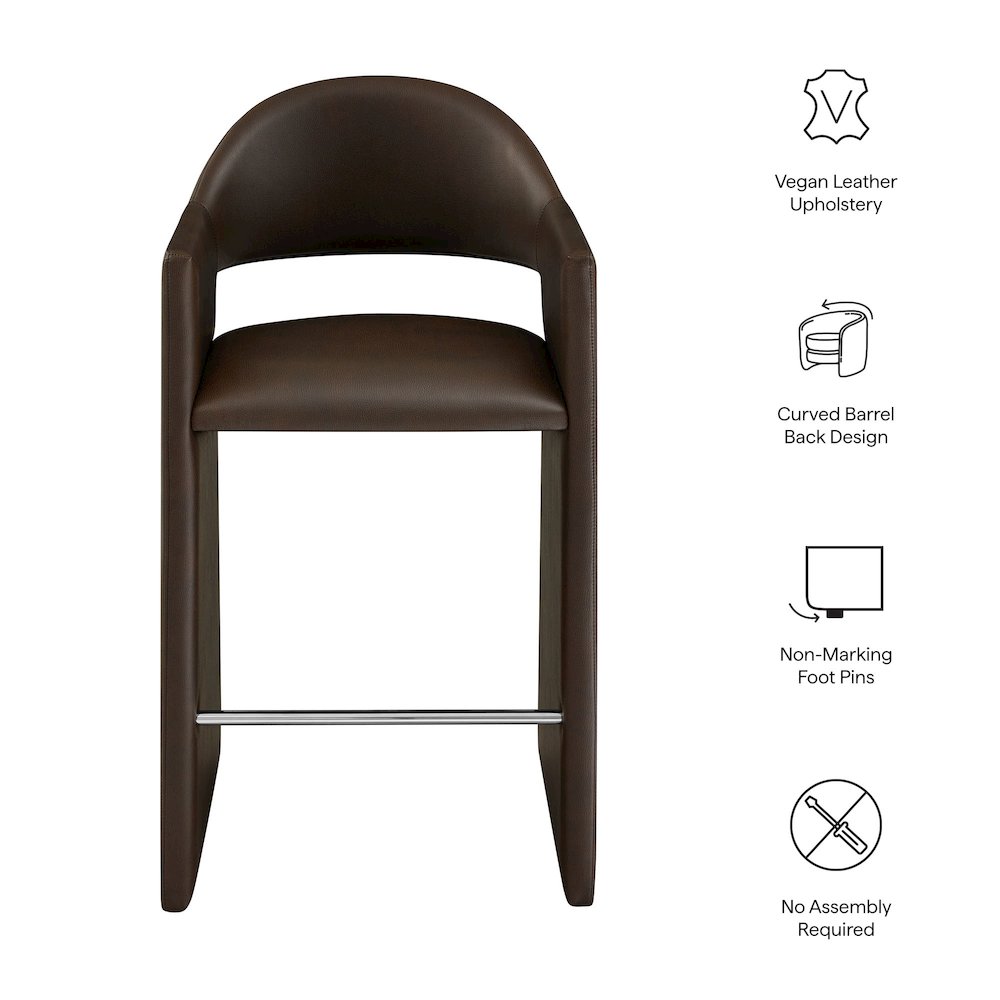 Talia 41 Inch Vegan Leather Bar Stool