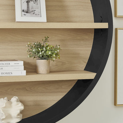 Romy 47" Round Wall Book Shelf