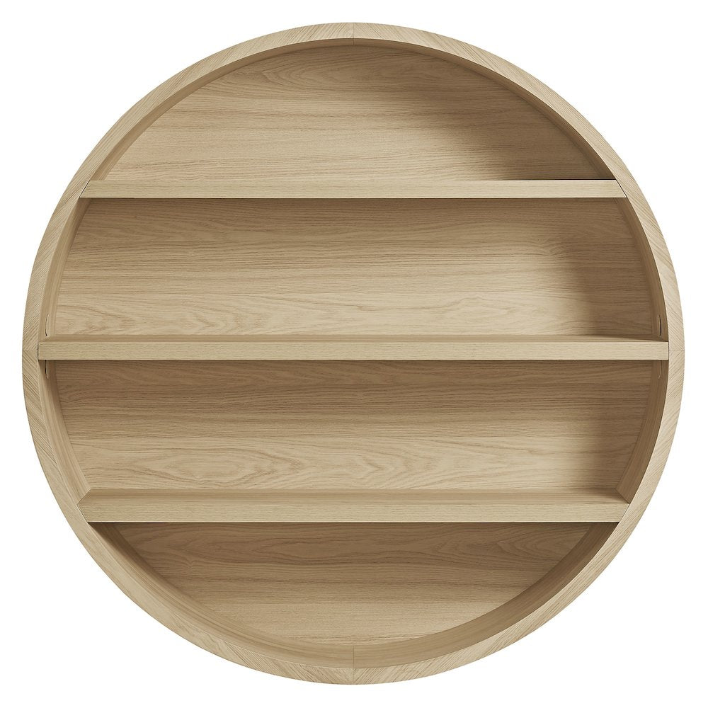 Romy 47" Round Wall Book Shelf