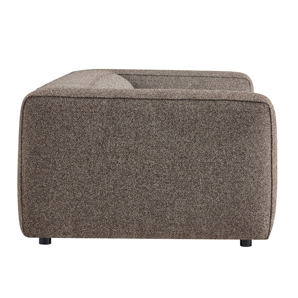 Auren 88 Inch Lattice Bouclé Upholstered Sofa - Earth