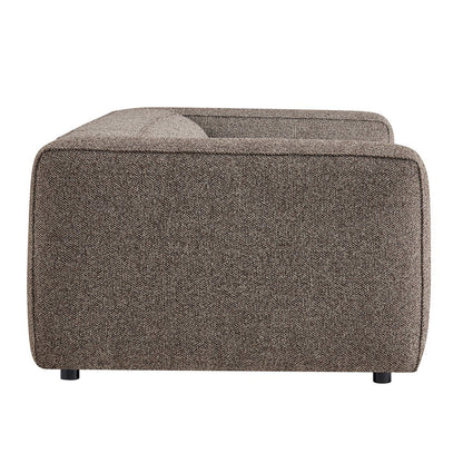 Auren 88 Inch Lattice Bouclé Upholstered Sofa - Earth