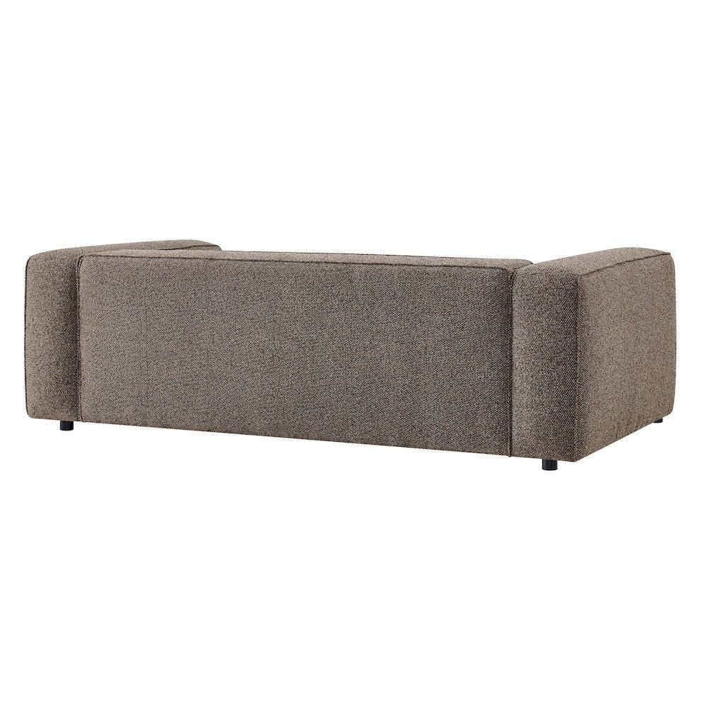 Auren 88 Inch Lattice Bouclé Upholstered Sofa - Earth