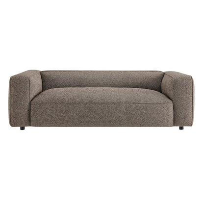 Auren 88 Inch Lattice Bouclé Upholstered Sofa - Earth