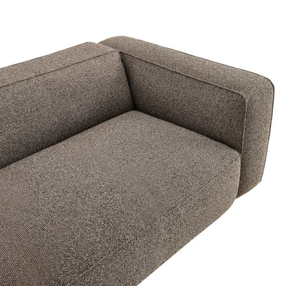 Auren 88 Inch Lattice Bouclé Upholstered Sofa - Earth