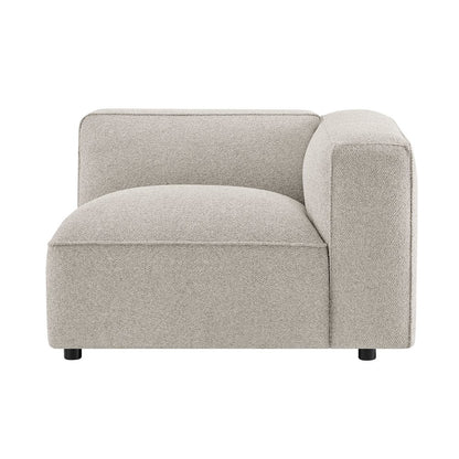 Auren Lattice Bouclé Upholstered Modular Right-Facing Arm Chair - Fog