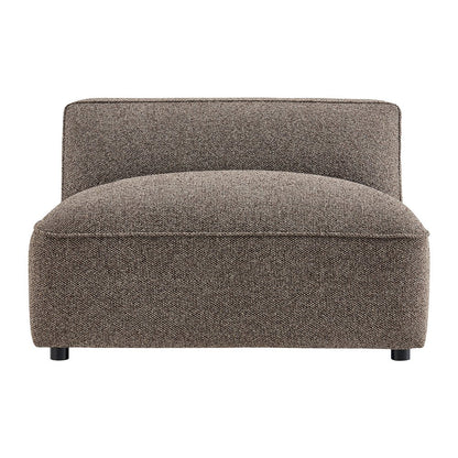 Auren Lattice Bouclé Upholstered Modular Armless Chair - Earth