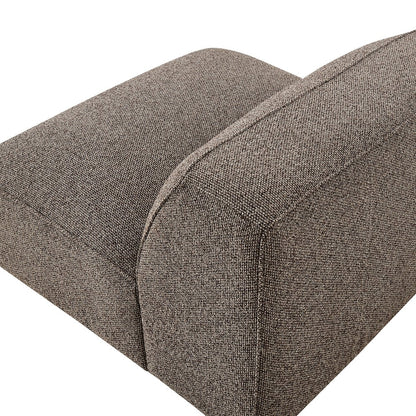 Auren Lattice Bouclé Upholstered Modular Armless Chair - Earth