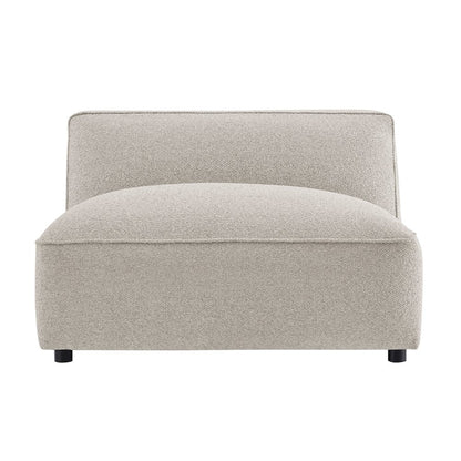 Auren Lattice Bouclé Upholstered Modular Armless Chair - Fog