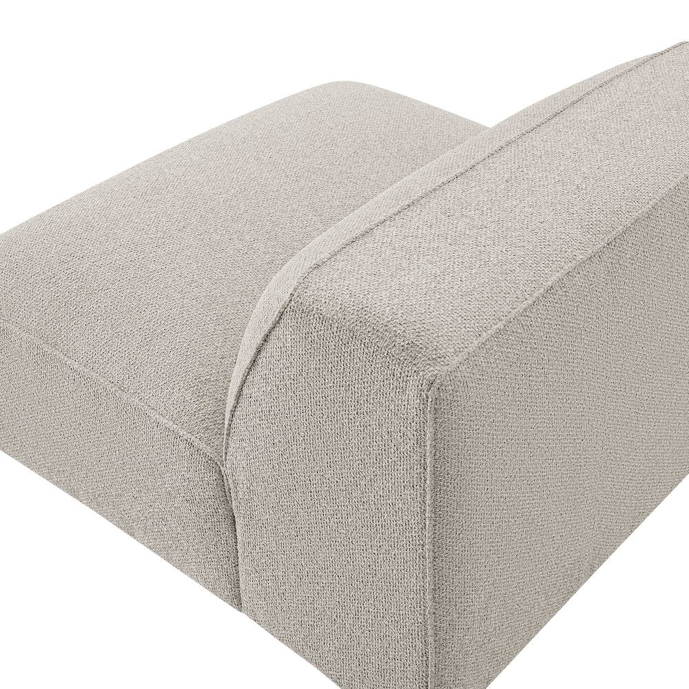 Auren Lattice Bouclé Upholstered Modular Armless Chair - Fog