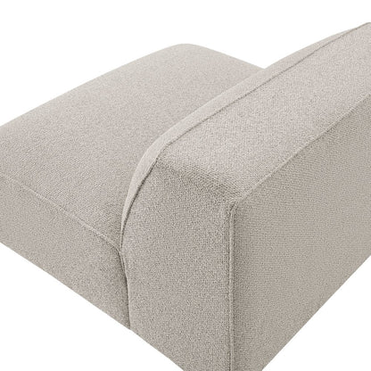 Auren Lattice Bouclé Upholstered Modular Armless Chair - Fog