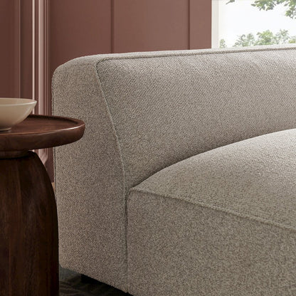 Auren Lattice Bouclé Upholstered Modular Armless Chair - Fog